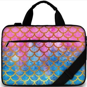 RICHEN 15" Canvas Laptop Shoulder Bag Protective Carrying Case with Side Handle